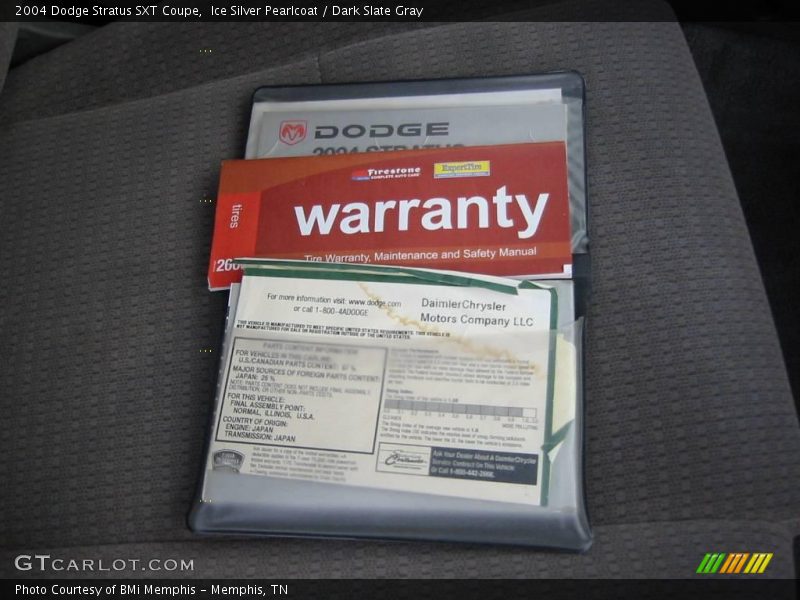 Ice Silver Pearlcoat / Dark Slate Gray 2004 Dodge Stratus SXT Coupe