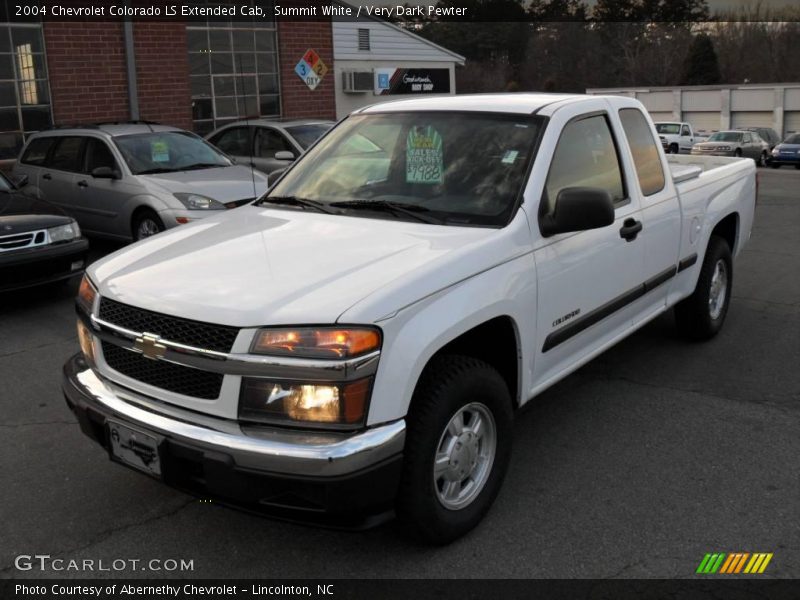 Summit White / Very Dark Pewter 2004 Chevrolet Colorado LS Extended Cab