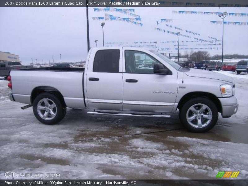 Bright Silver Metallic / Medium Slate Gray 2007 Dodge Ram 1500 Laramie Quad Cab