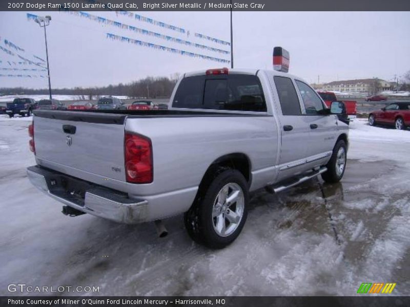 Bright Silver Metallic / Medium Slate Gray 2007 Dodge Ram 1500 Laramie Quad Cab