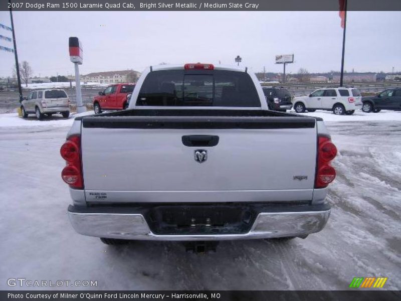 Bright Silver Metallic / Medium Slate Gray 2007 Dodge Ram 1500 Laramie Quad Cab