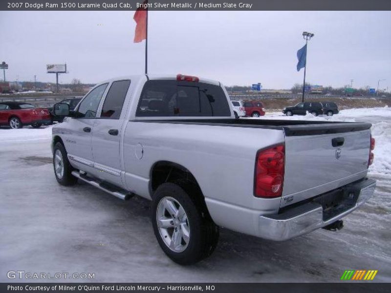 Bright Silver Metallic / Medium Slate Gray 2007 Dodge Ram 1500 Laramie Quad Cab