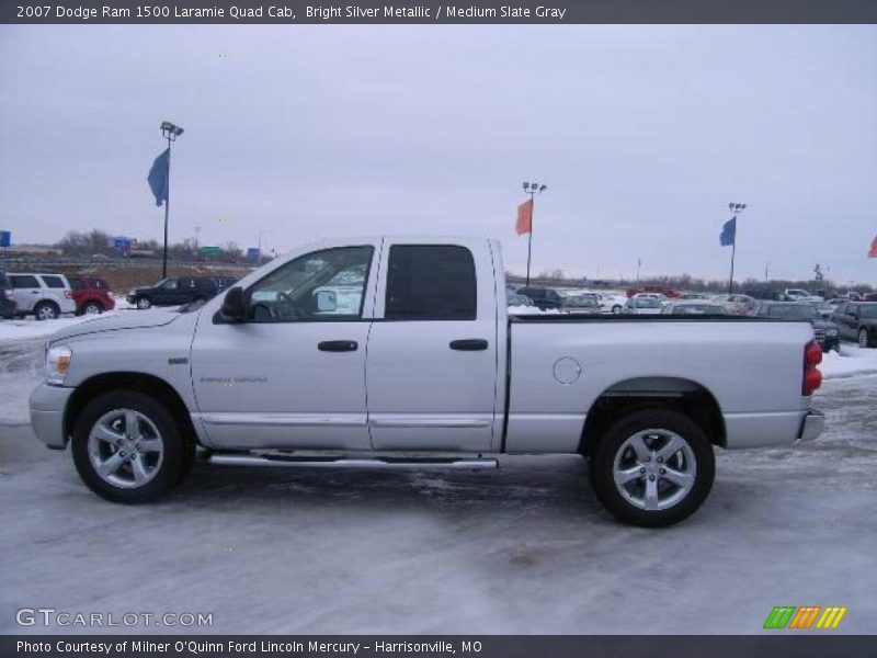 Bright Silver Metallic / Medium Slate Gray 2007 Dodge Ram 1500 Laramie Quad Cab