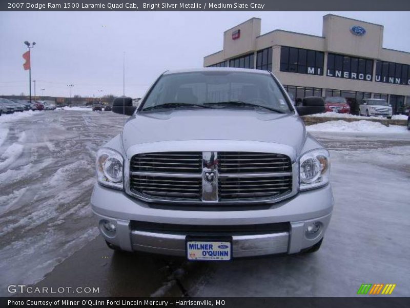 Bright Silver Metallic / Medium Slate Gray 2007 Dodge Ram 1500 Laramie Quad Cab