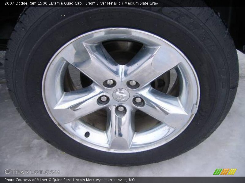 Bright Silver Metallic / Medium Slate Gray 2007 Dodge Ram 1500 Laramie Quad Cab