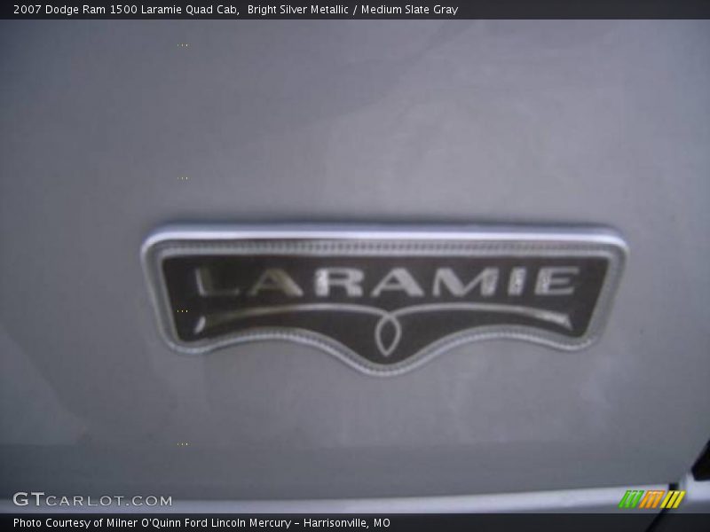 Bright Silver Metallic / Medium Slate Gray 2007 Dodge Ram 1500 Laramie Quad Cab