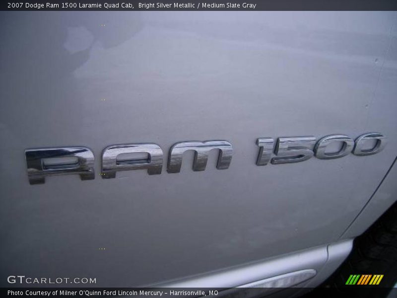 Bright Silver Metallic / Medium Slate Gray 2007 Dodge Ram 1500 Laramie Quad Cab