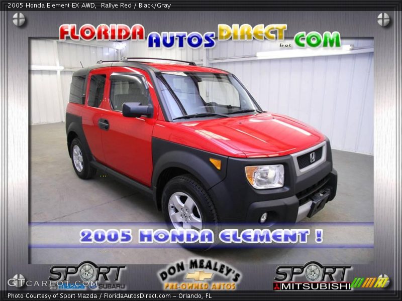 Rallye Red / Black/Gray 2005 Honda Element EX AWD