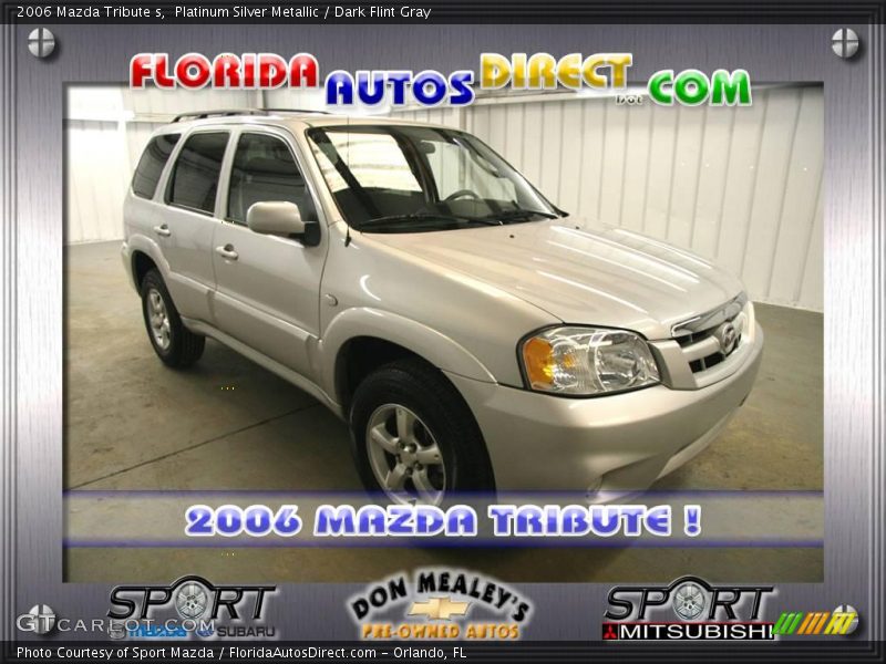 Platinum Silver Metallic / Dark Flint Gray 2006 Mazda Tribute s