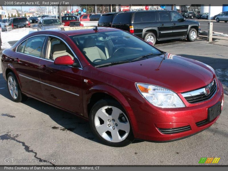 Red Jewel / Tan 2008 Saturn Aura XE