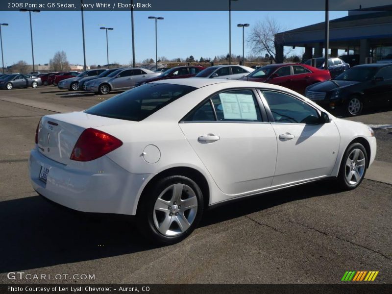 Ivory White / Ebony Black 2008 Pontiac G6 Sedan