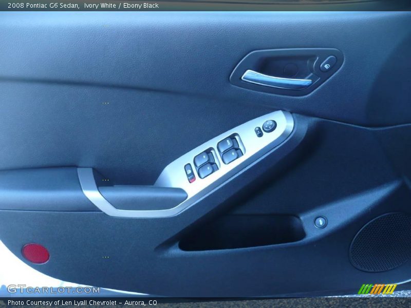 Ivory White / Ebony Black 2008 Pontiac G6 Sedan