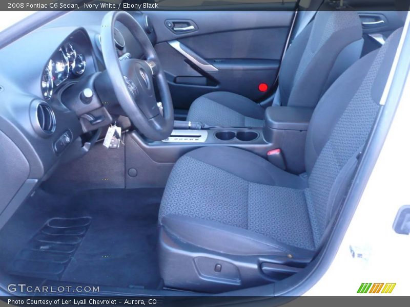 Ivory White / Ebony Black 2008 Pontiac G6 Sedan