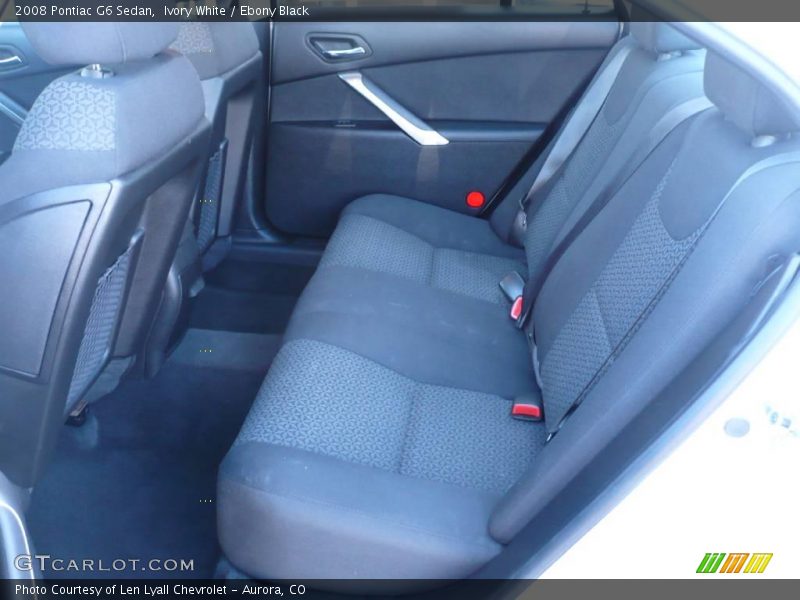 Ivory White / Ebony Black 2008 Pontiac G6 Sedan