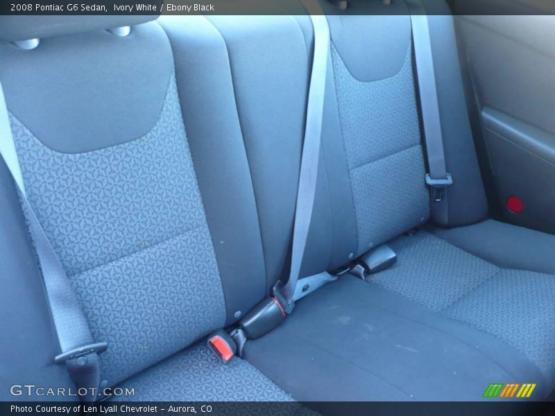 Ivory White / Ebony Black 2008 Pontiac G6 Sedan