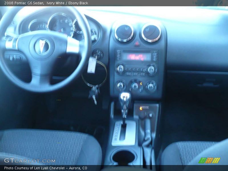 Ivory White / Ebony Black 2008 Pontiac G6 Sedan