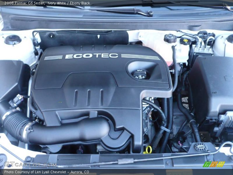 Ivory White / Ebony Black 2008 Pontiac G6 Sedan