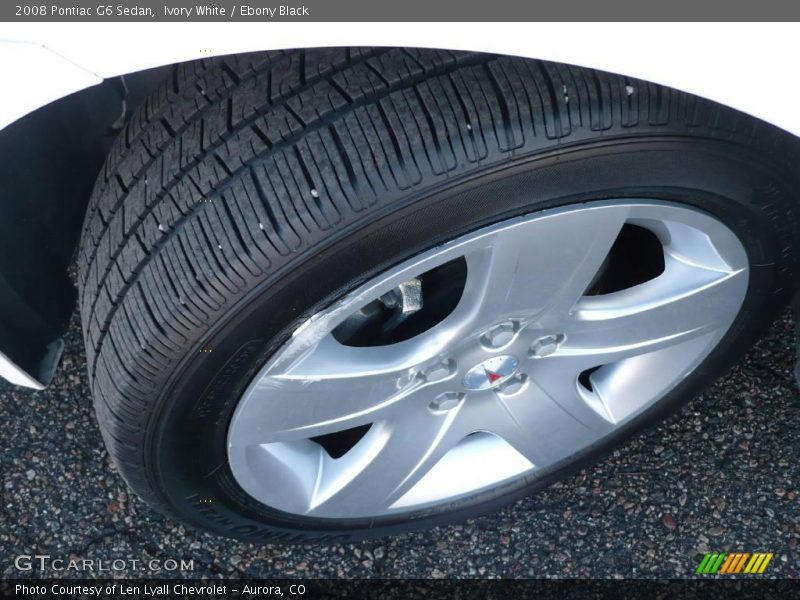 Ivory White / Ebony Black 2008 Pontiac G6 Sedan