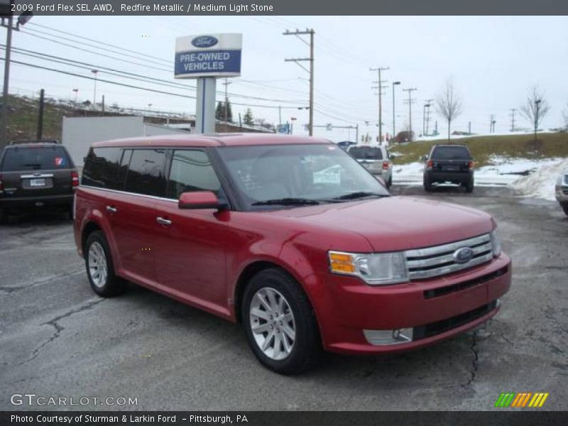 Redfire Metallic / Medium Light Stone 2009 Ford Flex SEL AWD
