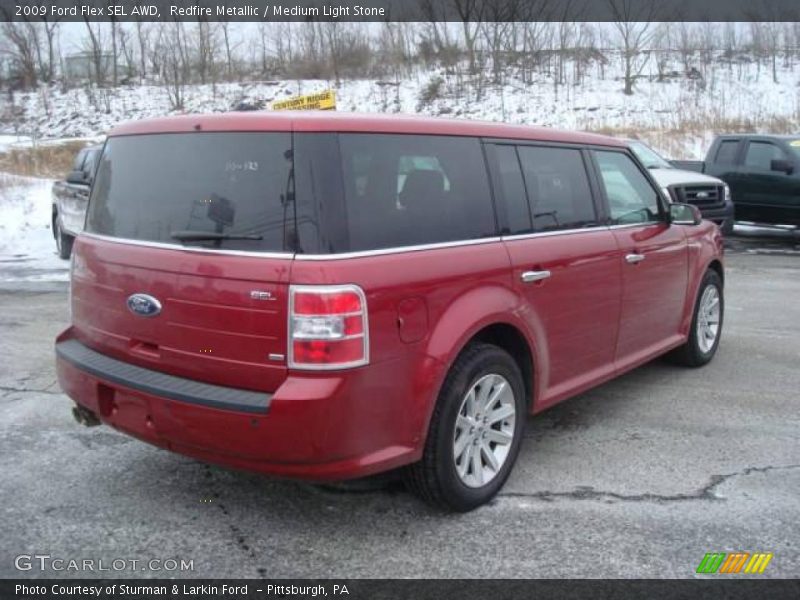 Redfire Metallic / Medium Light Stone 2009 Ford Flex SEL AWD