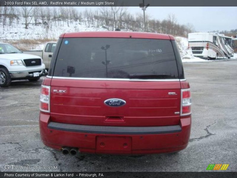 Redfire Metallic / Medium Light Stone 2009 Ford Flex SEL AWD