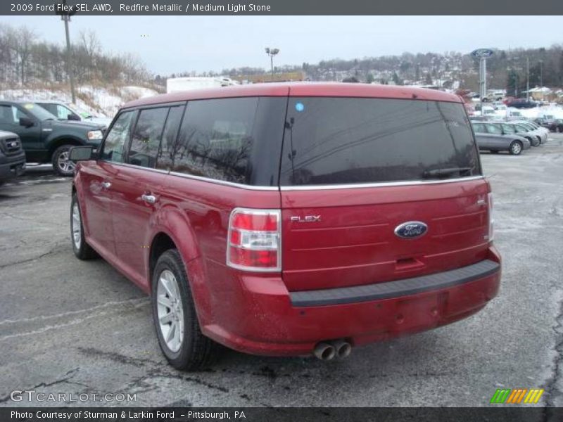 Redfire Metallic / Medium Light Stone 2009 Ford Flex SEL AWD