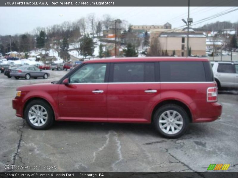 Redfire Metallic / Medium Light Stone 2009 Ford Flex SEL AWD
