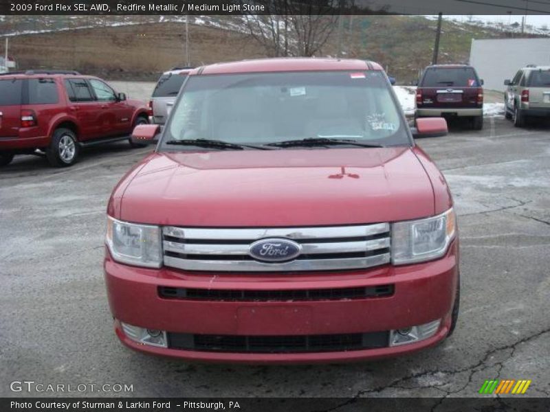 Redfire Metallic / Medium Light Stone 2009 Ford Flex SEL AWD