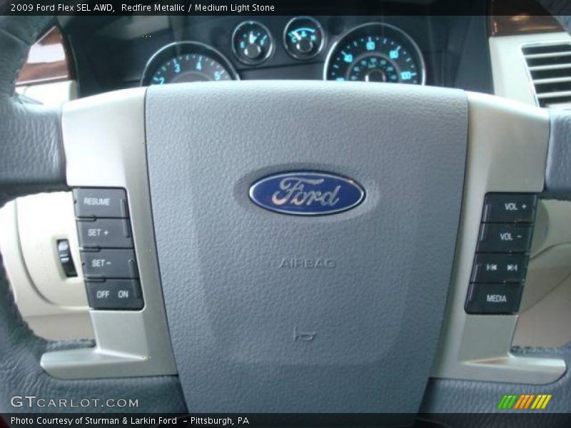 Redfire Metallic / Medium Light Stone 2009 Ford Flex SEL AWD