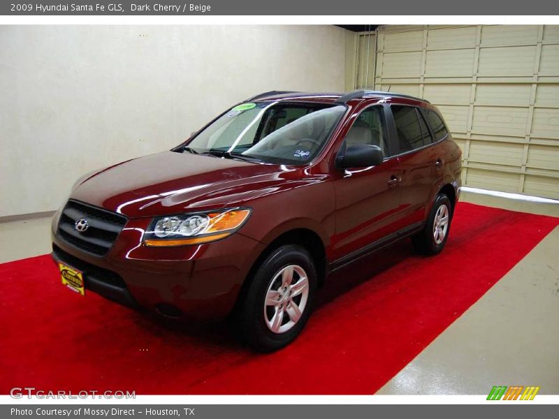 Dark Cherry / Beige 2009 Hyundai Santa Fe GLS