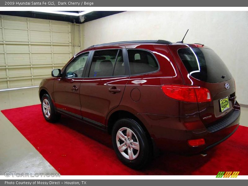 Dark Cherry / Beige 2009 Hyundai Santa Fe GLS