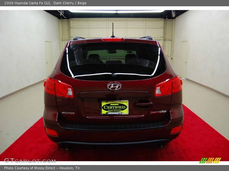 Dark Cherry / Beige 2009 Hyundai Santa Fe GLS