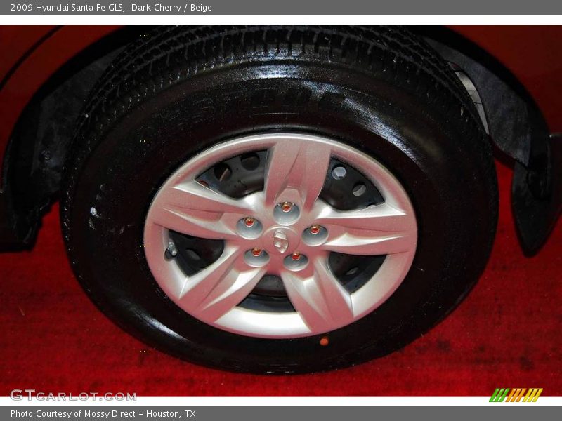 Dark Cherry / Beige 2009 Hyundai Santa Fe GLS