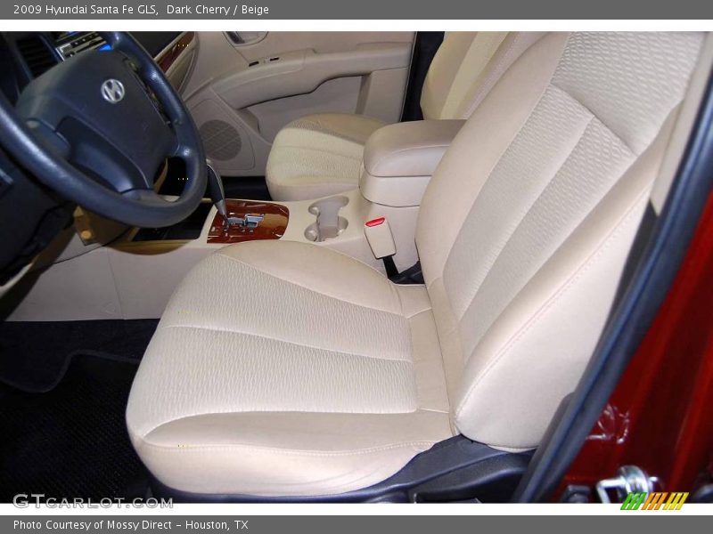 Dark Cherry / Beige 2009 Hyundai Santa Fe GLS