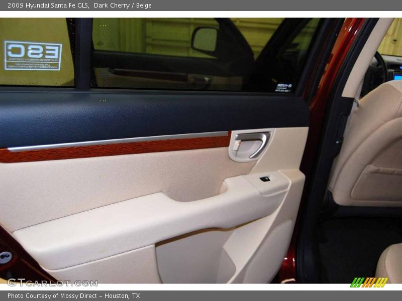 Dark Cherry / Beige 2009 Hyundai Santa Fe GLS