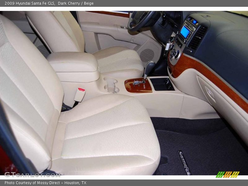 Dark Cherry / Beige 2009 Hyundai Santa Fe GLS