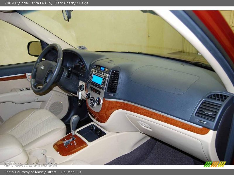 Dark Cherry / Beige 2009 Hyundai Santa Fe GLS