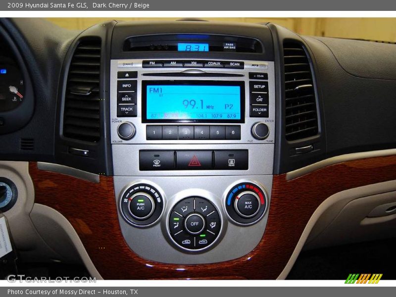 Dark Cherry / Beige 2009 Hyundai Santa Fe GLS