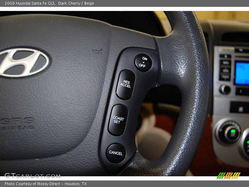 Dark Cherry / Beige 2009 Hyundai Santa Fe GLS