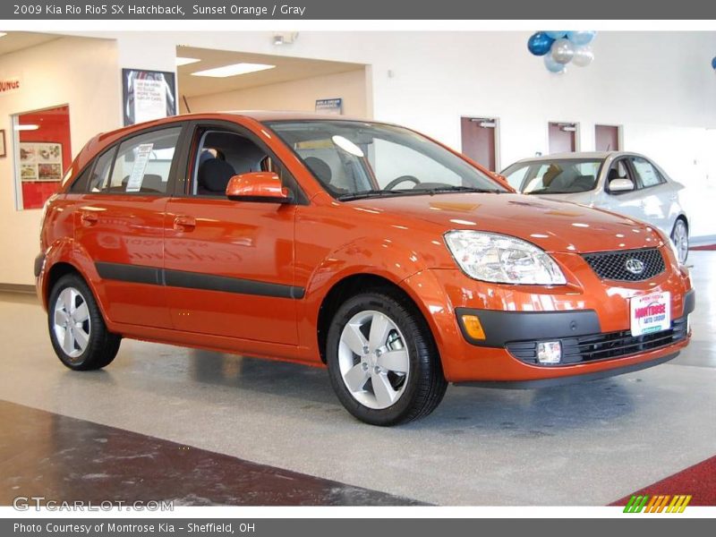 Sunset Orange / Gray 2009 Kia Rio Rio5 SX Hatchback