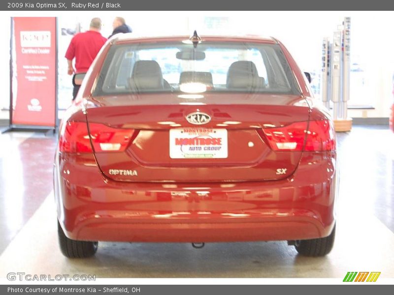 Ruby Red / Black 2009 Kia Optima SX