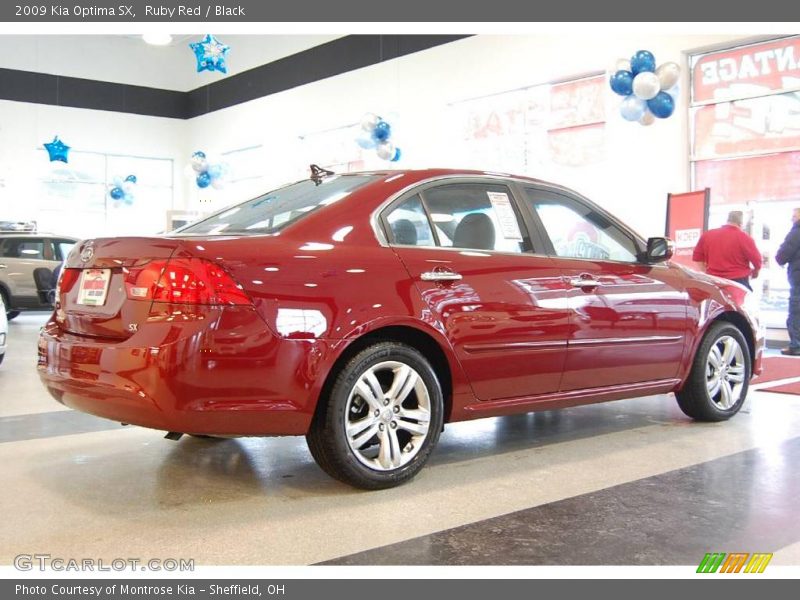 Ruby Red / Black 2009 Kia Optima SX