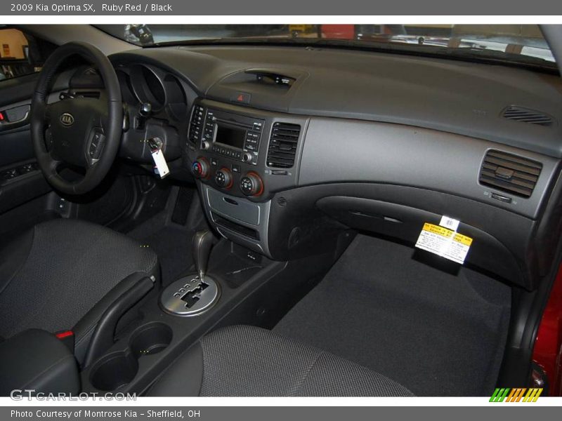Ruby Red / Black 2009 Kia Optima SX