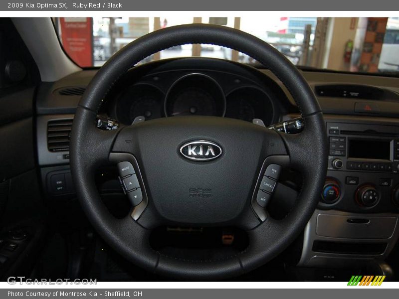Ruby Red / Black 2009 Kia Optima SX