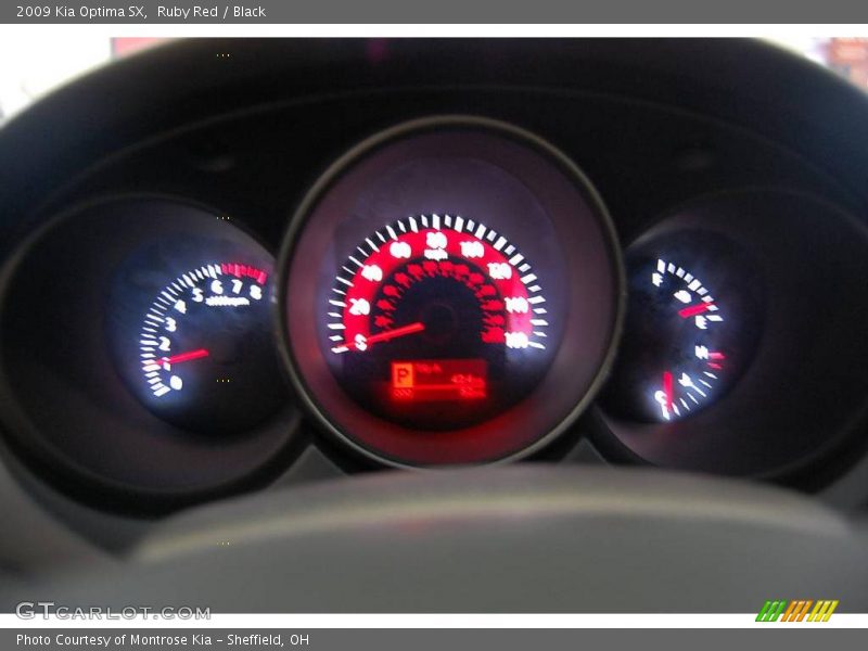 Ruby Red / Black 2009 Kia Optima SX