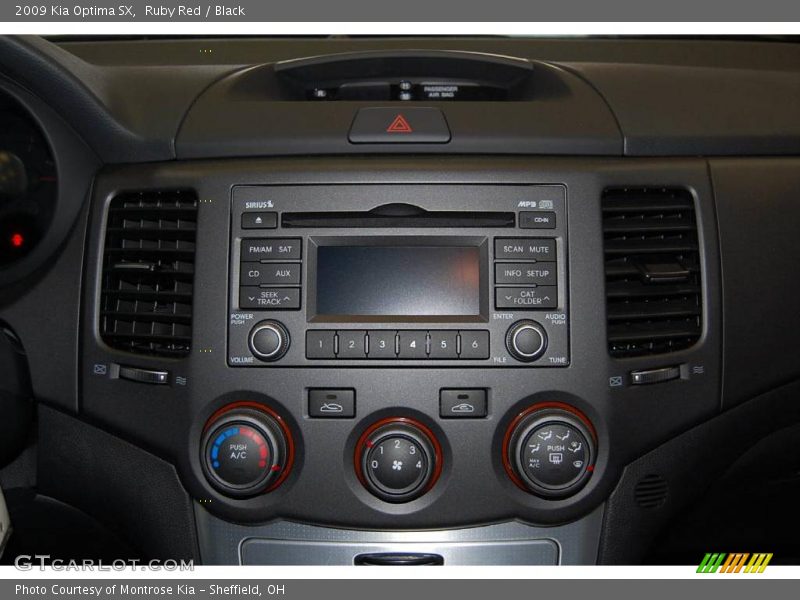 Ruby Red / Black 2009 Kia Optima SX