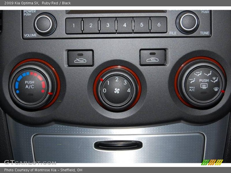 Ruby Red / Black 2009 Kia Optima SX
