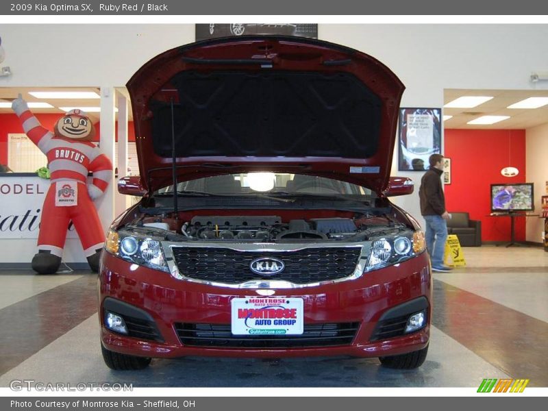 Ruby Red / Black 2009 Kia Optima SX
