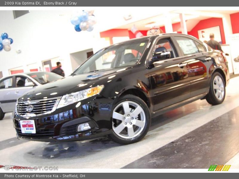 Ebony Black / Gray 2009 Kia Optima EX