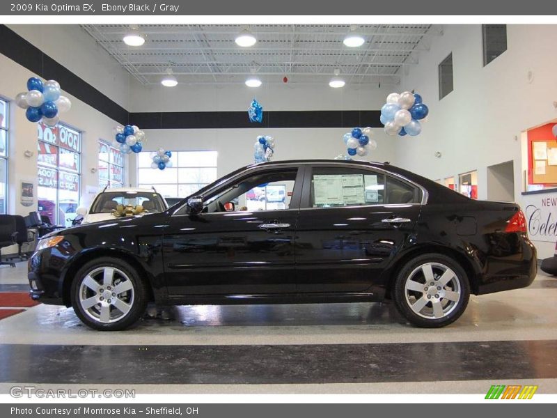 Ebony Black / Gray 2009 Kia Optima EX